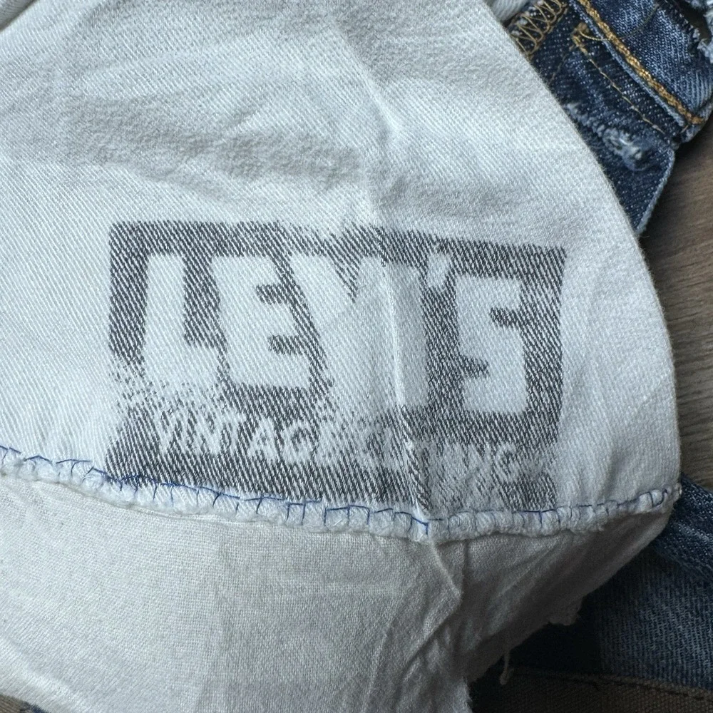 Levi's 501XX Jeans Mens 30x30 Blue Selvedge Patchwork Distressed LVC Big E Denim